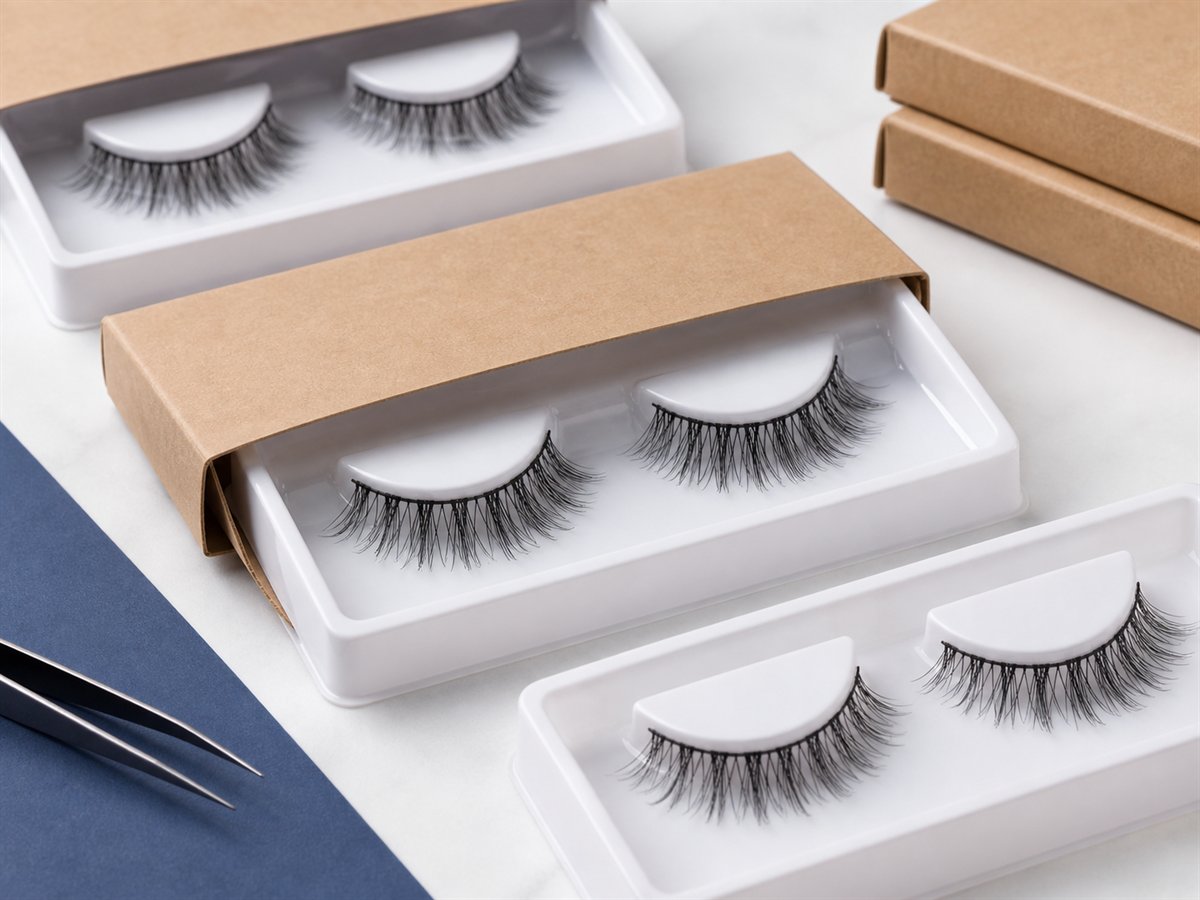 Natural strip false eyelashes